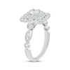 Thumbnail Image 2 of Round-Cut Diamond Double Halo Engagement Ring 3/4 ct tw 14K White Gold