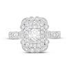 Thumbnail Image 3 of Round-Cut Diamond Double Halo Engagement Ring 3/4 ct tw 14K White Gold