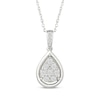 Thumbnail Image 1 of Multi-Diamond Teardrop Necklace 1/10 ct tw Sterling Silver 18&quot;