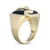 Thumbnail Image 2 of Men's Cushion-Cut Black Onyx & Diamond Snake Ring 1/4 ct tw 10K Yellow Gold