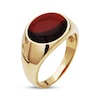 Thumbnail Image 2 of Men's Oval-Cut Garnet Ring 10K Yellow Gold