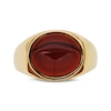 Thumbnail Image 3 of Men's Oval-Cut Garnet Ring 10K Yellow Gold