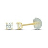 Thumbnail Image 2 of Children's Cubic Zirconia Round & Princess-Cut Solitaire Stud Earrings Set 14K Yellow Gold