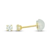 Thumbnail Image 3 of Children's Cubic Zirconia Round & Princess-Cut Solitaire Stud Earrings Set 14K Yellow Gold