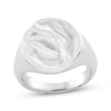 Thumbnail Image 1 of Sculpted Circle Signet Ring Sterling Silver