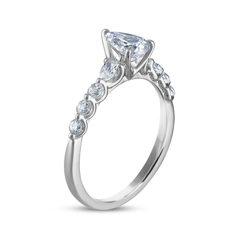 Main Image 2 of Pear-Shaped Diamond Engagement Ring 7/8 ct tw 14K White Gold