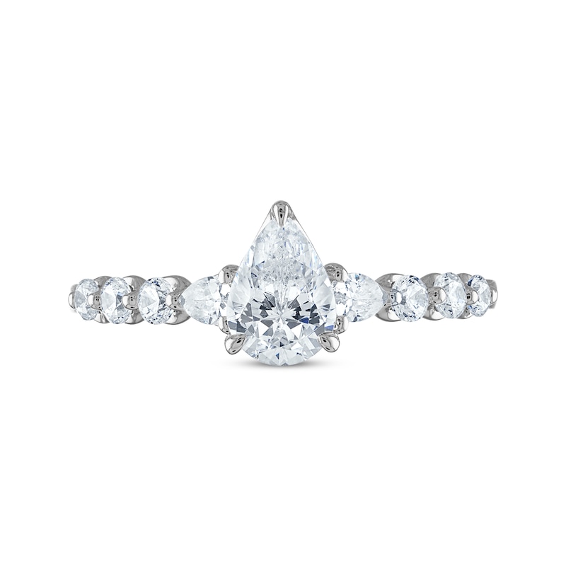 Main Image 3 of Pear-Shaped Diamond Engagement Ring 7/8 ct tw 14K White Gold