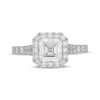 Thumbnail Image 2 of Neil Lane Artistry Square Emerald-Cut Lab-Created Diamond Halo Engagement Ring 2-1/3 ct tw 14K White Gold