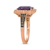 Thumbnail Image 2 of Le Vian Cushion-Cut Amethyst Ring 1/3 ct tw Diamonds 14K Strawberry Gold