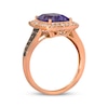 Thumbnail Image 3 of Le Vian Cushion-Cut Amethyst Ring 1/3 ct tw Diamonds 14K Strawberry Gold