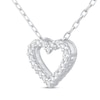 Thumbnail Image 2 of Diamond Heart Outline Necklace 1/10 ct tw Sterling Silver 18&quot;