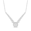 Thumbnail Image 1 of Diamond Graduated V Necklace 1/3 ct tw 10K White Gold 18&quot;