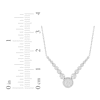 Thumbnail Image 3 of Diamond Graduated V Necklace 1/3 ct tw 10K White Gold 18&quot;