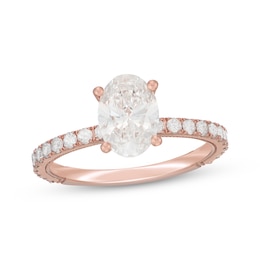 Neil Lane Artistry Oval-Cut Lab-Created Diamond Engagement Ring 2 ct tw 14K Rose Gold