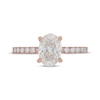 Thumbnail Image 2 of Neil Lane Artistry Oval-Cut Lab-Created Diamond Engagement Ring 2 ct tw 14K Rose Gold