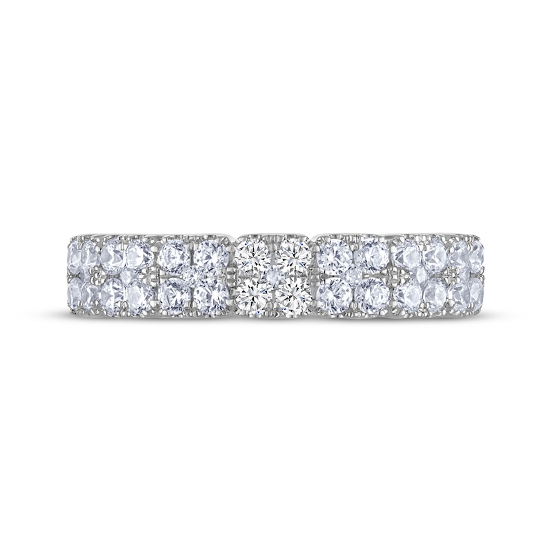 Main Image 3 of THE LEO Diamond Two-Row Anniversary Band 3/4 ct tw 14K White Gold