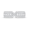 Thumbnail Image 3 of Diamond X-Center Anniversary Ring 1/2 ct tw 10K White Gold