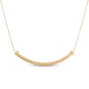 Thumbnail Image 1 of Reaura Curved Textured Bar Necklace Repurposed 14K Yellow Gold 18&quot;