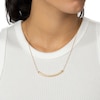 Thumbnail Image 2 of Reaura Curved Textured Bar Necklace Repurposed 14K Yellow Gold 18&quot;