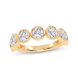 Adore Lab-Grown Diamonds Seven-Stone Bezel-Set Anniversary Ring 2 ct tw 14K Yellow Gold