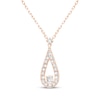 Thumbnail Image 1 of Lab-Grown Diamonds by KAY Teardrop Necklace 1/2 ct tw 14K Rose Gold 18&quot;