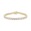 Thumbnail Image 1 of White Lab-Created Sapphire Line Bracelet 18K Yellow Gold-Plated Sterling Silver 7.25&quot;