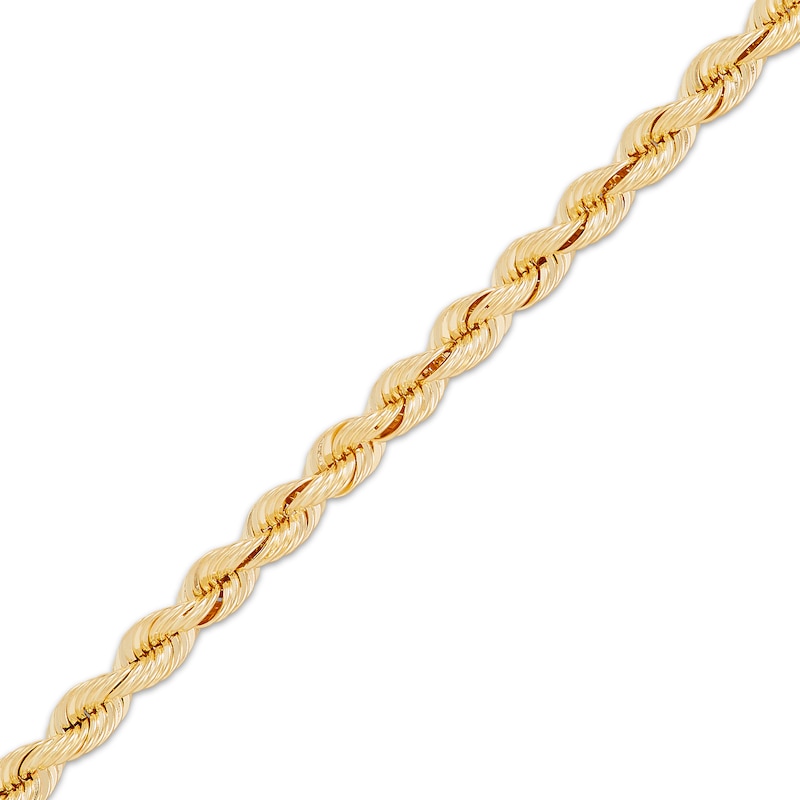 Main Image 2 of Solid Silk Rope Chain Necklace 3mm 14K Yellow Gold 22&quot;