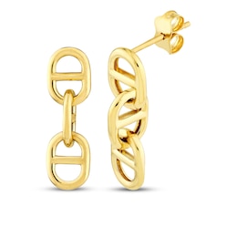 Mariner Link Drop Earrings 14K Yellow Gold