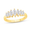 Thumbnail Image 1 of Lab-Grown Diamonds by KAY Marquise-Cut Seven-Stone Anniversary Ring 1 ct tw 14K Yellow Gold