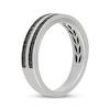 Thumbnail Image 2 of Neil Lane Men’s Black Diamond Hammered Wedding Band 1/3 ct tw 14K White Gold