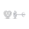 Thumbnail Image 1 of Lab-Grown Diamonds by KAY Heart-Shaped Stud Earrings 1 ct tw 10K White Gold