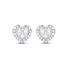 Thumbnail Image 2 of Lab-Grown Diamonds by KAY Heart-Shaped Stud Earrings 1 ct tw 10K White Gold