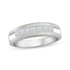 Thumbnail Image 1 of Men's Lab-Grown Diamonds by KAY Wedding Band 1 ct tw Square-cut 14K White Gold