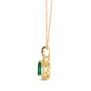 Thumbnail Image 2 of Le Vian Chocolate Twist Emerald Necklace 1/5 ct tw Diamonds 14K Honey Gold 19&quot;