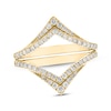 Thumbnail Image 1 of Round-Cut Diamond Double Chevron Enhancer Ring 1/2 ct tw 14K Yellow Gold