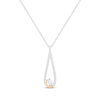 Thumbnail Image 1 of Diamond Teardrop Necklace 1/4 ct tw 10K Two-Tone Gold 19”