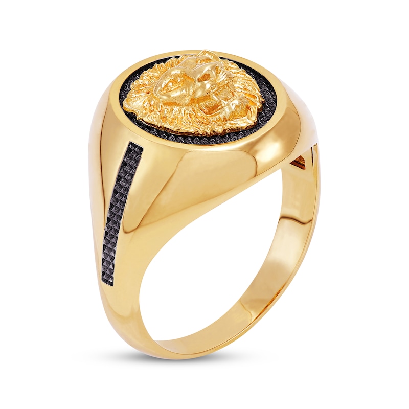 Main Image 2 of Lion Signet Ring 10K Yellow Gold