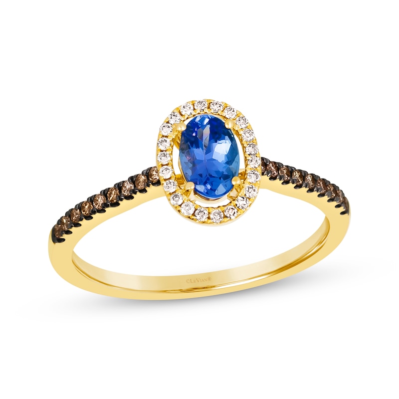 Main Image 1 of Le Vian Tanzanite Ring 1/6 ct tw Diamonds 14K Honey Gold