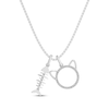 Thumbnail Image 1 of Diamond Cat & Fishbone Necklace 1/8 ct tw Sterling Silver 18&quot;