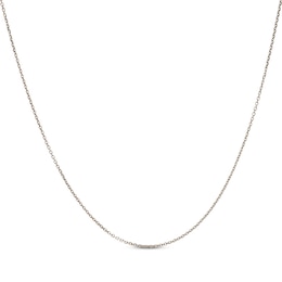 Solid Rolo Chain Necklace 0.89mm 14K White Gold 18&quot;