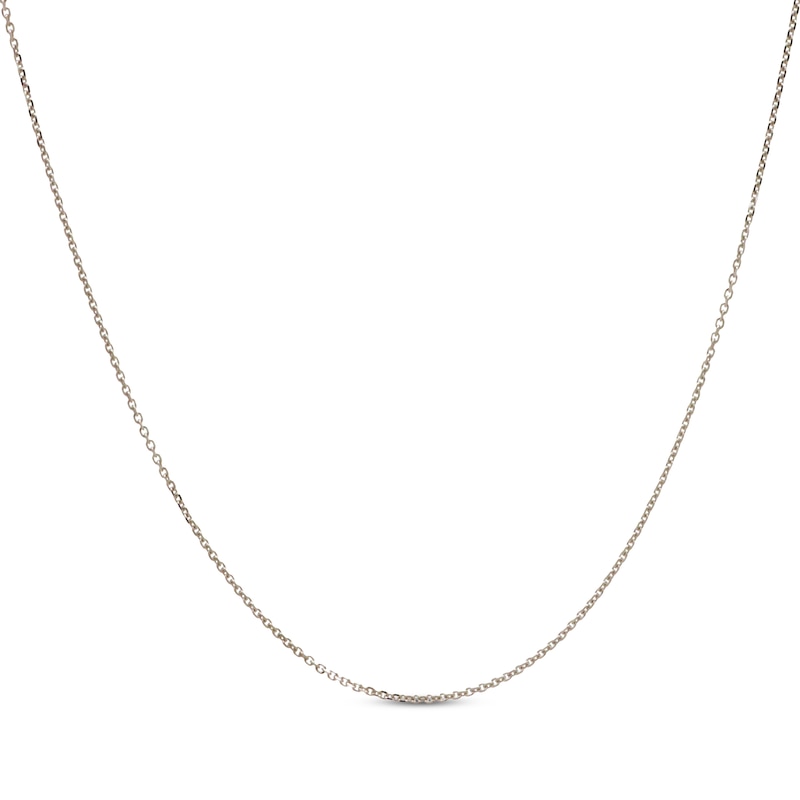 Main Image 1 of Solid Rolo Chain Necklace 0.89mm 14K White Gold 18&quot;