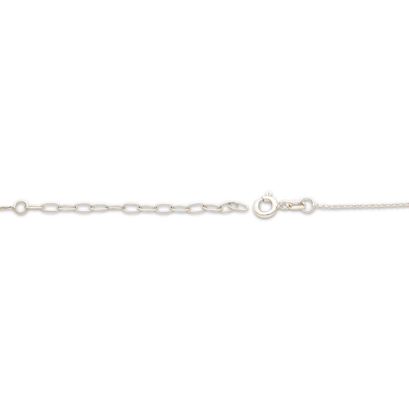 Main Image 3 of Solid Rolo Chain Necklace 0.89mm 14K White Gold 18&quot;