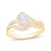 Thumbnail Image 0 of Pear-Shaped Diamond Bypass Engagement Ring 5/8 ct tw 18K Yellow Gold