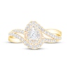 Thumbnail Image 2 of Pear-Shaped Diamond Bypass Engagement Ring 5/8 ct tw 18K Yellow Gold