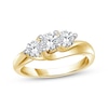 Thumbnail Image 1 of Memories Moments Magic Round-Cut Diamond Three-Stone Engagement Ring 1 ct tw 14K Yellow Gold