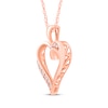 Thumbnail Image 2 of Diamond Heart Necklace 1/8 ct tw 14K Rose Gold 18&quot;