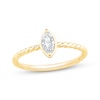 Thumbnail Image 1 of Marquise-Cut Diamond Solitaire Rope Shank Engagement Ring 1/4 ct tw 14K Yellow Gold (I/I1)