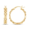 Thumbnail Image 3 of Hollow Milano Rope Chain Hoop Earrings 10K Yellow Gold