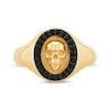 Thumbnail Image 4 of Men's Black Diamond Skull Ring 1/3 ct tw 10K Yellow Gold