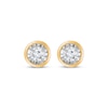 Thumbnail Image 2 of Radiant Reflections Round-Cut Diamond Bezel-Look Solitaire Stud Earrings 5/8 ct tw 10K Yellow Gold (J/I3)